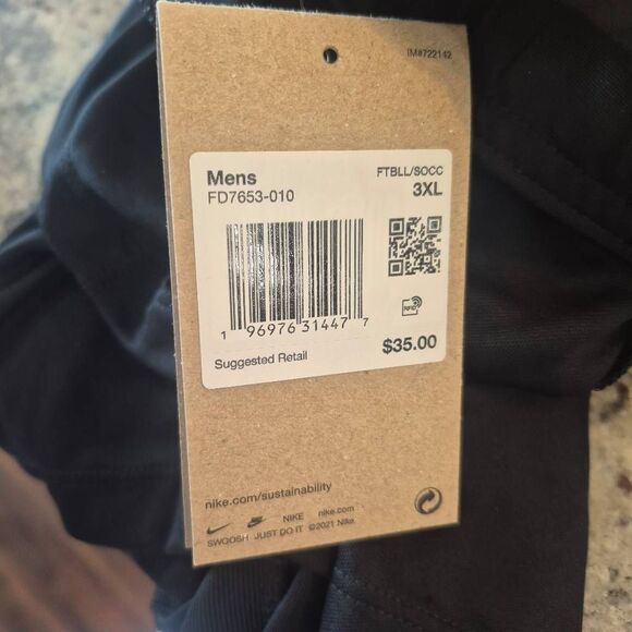 Nike Dri-Fit Men's Black Polyester Drawstring Standard Fit Football Soccer Short - Picture 10 of 12